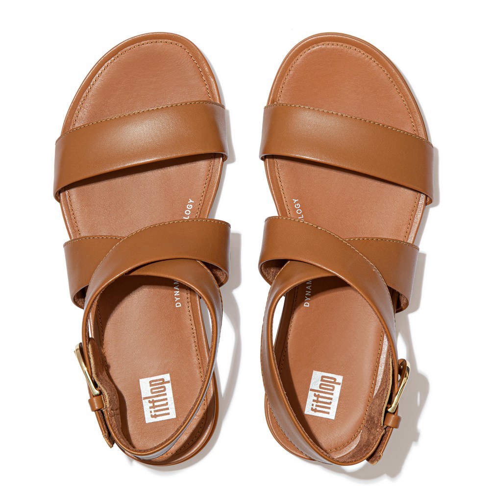 Fitflop Womens Sandals Brown - Gracie Buckle Leather Ankle-strap - TD6145890